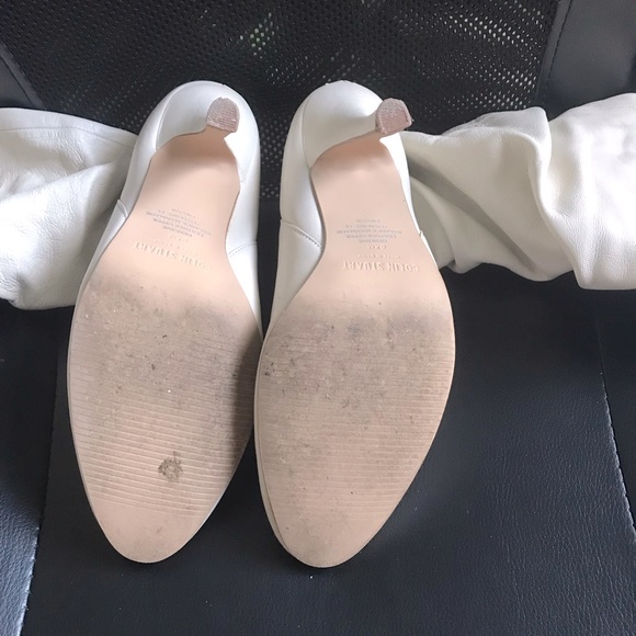 Colin Stuart Genuine Leather Ivory Boots - Picture 1 of 5